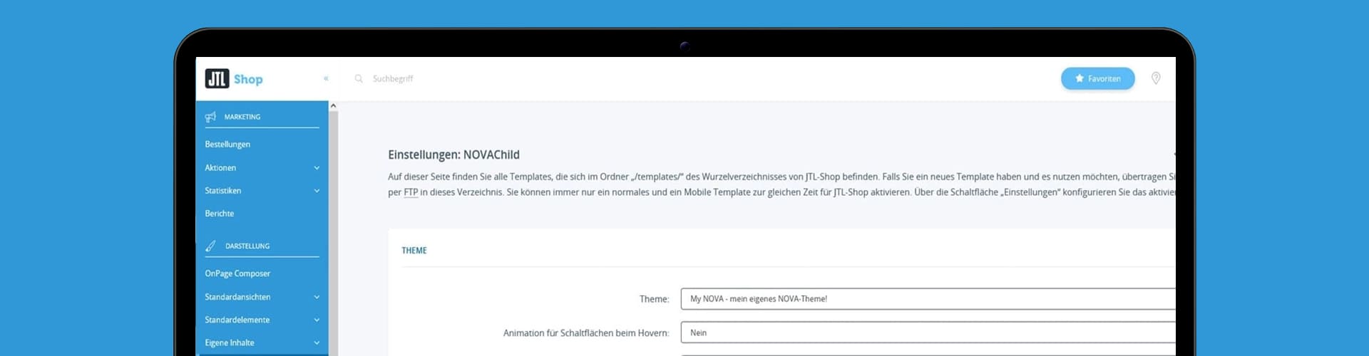 Anpassung und Erstellung von JTL-Shop Templates mit Nova Individuelle JTL-Shop Templates mit Nova anpassen